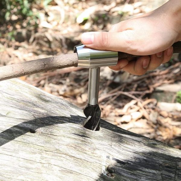 Outdoor Camping Survival Drill Bit Drilling Chopping Wood Tools, Color: Gray - Image 7