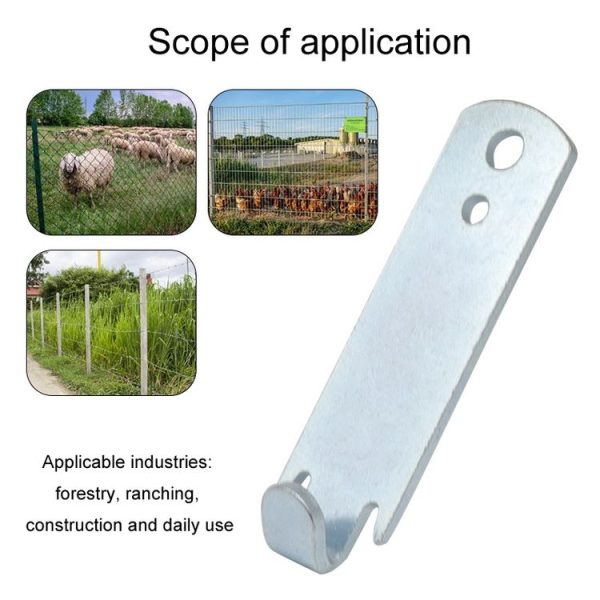 2pcs / Set Wire Twister T-Post Clamp Fence Wire Rope Winder (Silver) - Image 5