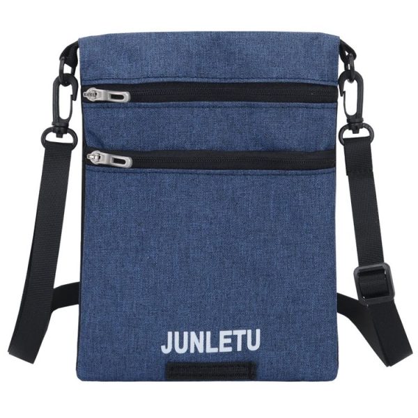 JUNLETU Crossbody Bag Waterproof Cell Phone Bag Travel Documents Passport Card Neck Pouch (Dark Blue)