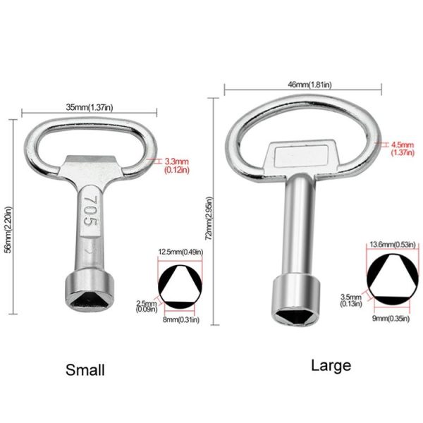 5pcs Water Valve Chassis Triangular Key Wrench, Size: Large - Image 3