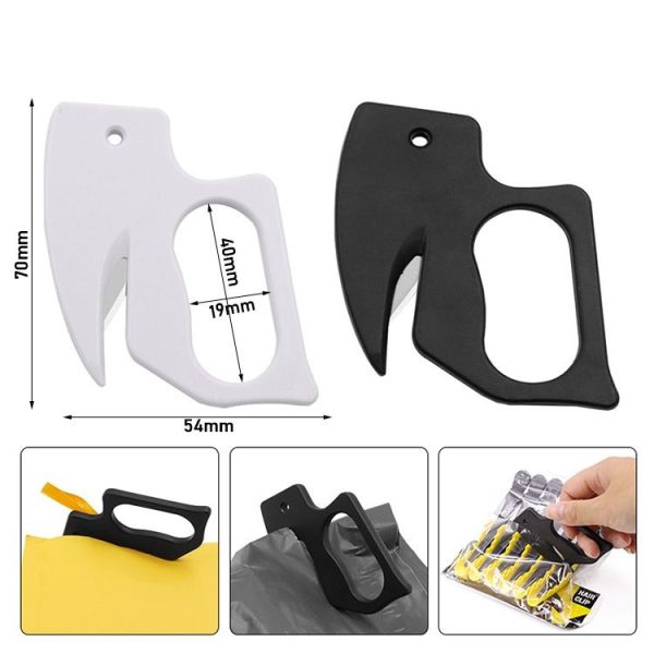 2pcs Multi-purpose Paper Cutting Stainless Steel Blade Letter Opener, Color: White - Image 2