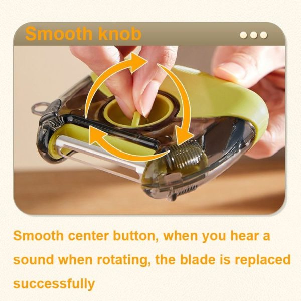 3-In-1 Multifunctional Rotary Peeler Household Kitchen Tools Scraper Fruit Grater (Green) - Image 3