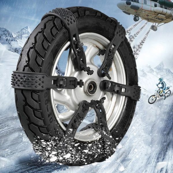 Electrical Bicycle And Motorcycle Winter Snow Tire Anti-Skid Chain (Black) - Image 2