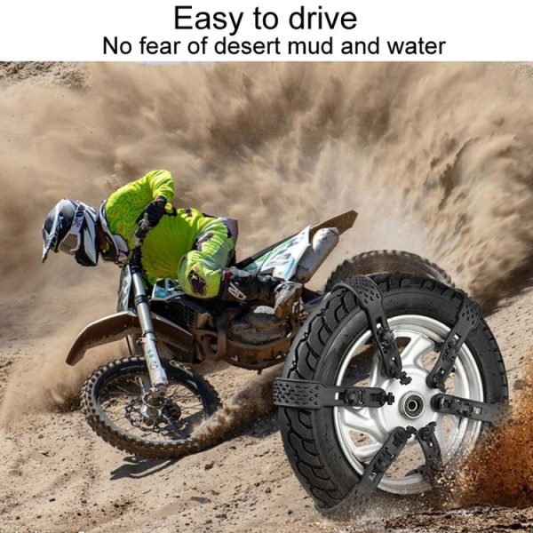 Electrical Bicycle And Motorcycle Winter Snow Tire Anti-Skid Chain (Black) - Image 3