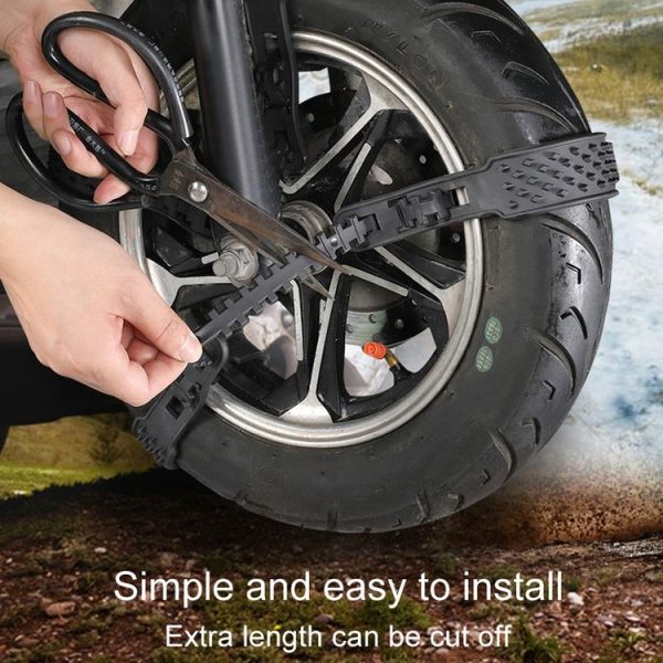 Electrical Bicycle And Motorcycle Winter Snow Tire Anti-Skid Chain (Black) - Image 9