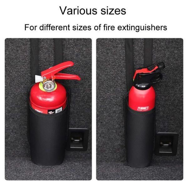 Small Car Fire Extinguisher Storage Bag Auto Seatback Bag Cup Holder - Image 4