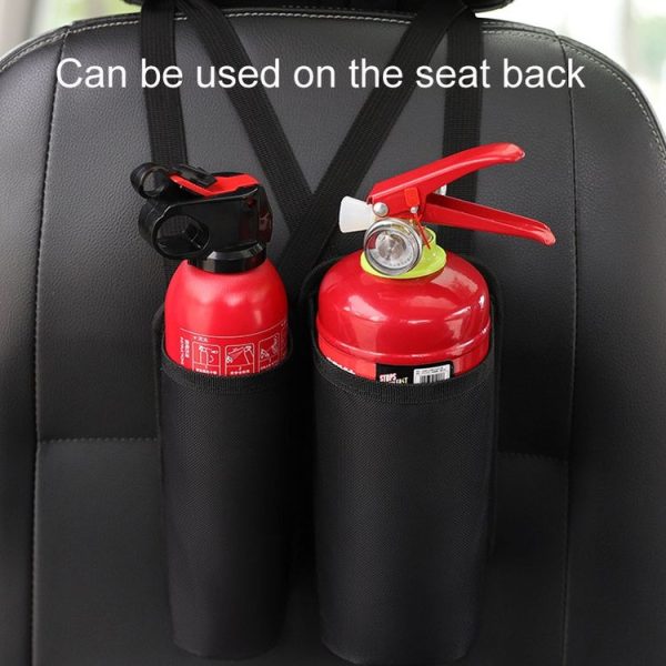 Small Car Fire Extinguisher Storage Bag Auto Seatback Bag Cup Holder - Image 7