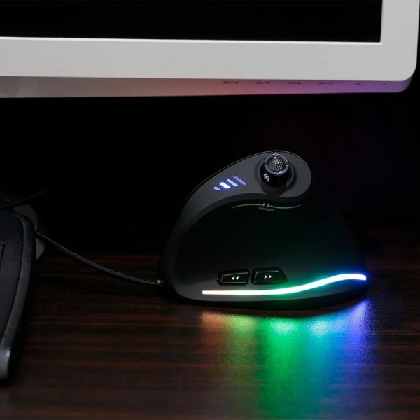 ZELOTES C18 11-Keys RGB Vertical Grip Ergonomic Joystick Programming Gaming Wired Mouse (Black) - Image 13