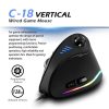 ZELOTES C18 11-Keys RGB Vertical Grip Ergonomic Joystick Programming Gaming Wired Mouse (Black) - Image 2