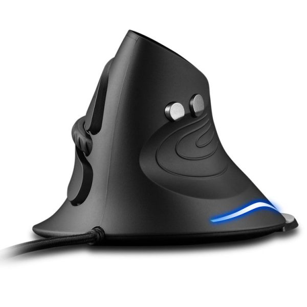 ZELOTES T30 6-keys Vertical Grip Detachable Ergonomic Wired Mouse (7-color Breathing Light)