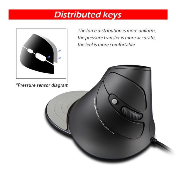 ZELOTES T30 6-keys Vertical Grip Detachable Ergonomic Wired Mouse (7-color Breathing Light) - Image 10