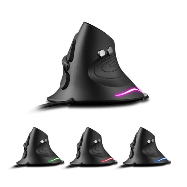 ZELOTES T30 6-keys Vertical Grip Detachable Ergonomic Wired Mouse (7-color Breathing Light) - Image 2