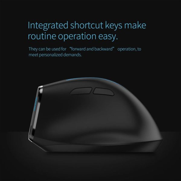 ZELOTES F36A 6-Buttons Vertical Grip Ergonomic Rechargeable Wireless Mouse (Black) - Image 11