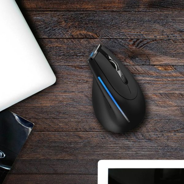 ZELOTES F36A 6-Buttons Vertical Grip Ergonomic Rechargeable Wireless Mouse (Black) - Image 13