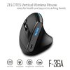 ZELOTES F36A 6-Buttons Vertical Grip Ergonomic Rechargeable Wireless Mouse (Black) - Image 3