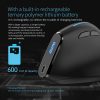 ZELOTES F36A 6-Buttons Vertical Grip Ergonomic Rechargeable Wireless Mouse (Black) - Image 8