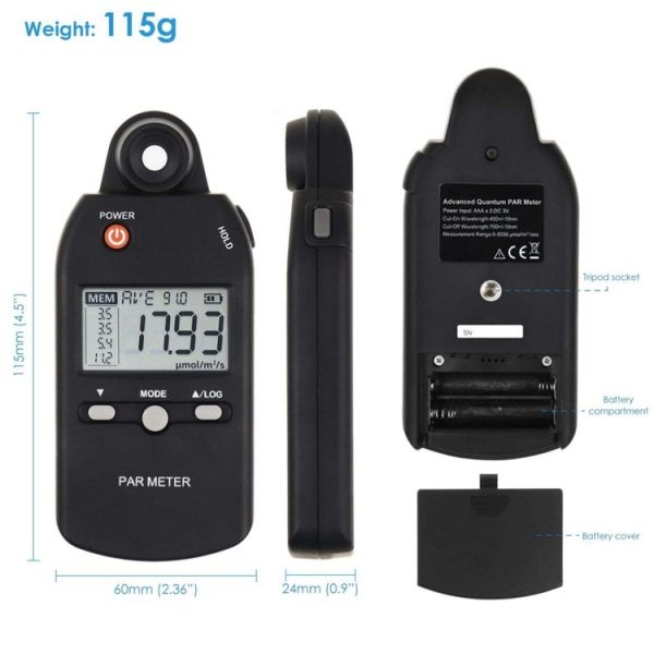 Portable Luminous Flux Visible Light Spectrometer Radiometer (PAR-355) - Image 2