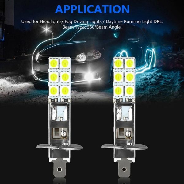 55W Automotive LED Bulbs High Brightness Fog Light (H1) - Image 4