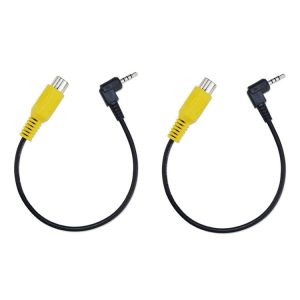 2.5mm 2pcs Stereo Four Section to RCA Female Car Navigation Video Cable