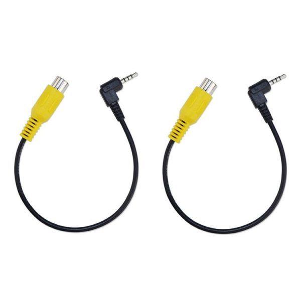 2.5mm 2pcs Stereo Four Section to RCA Female Car Navigation Video Cable