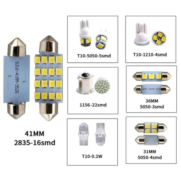42pcs / Set Car Interior Reading LED Light Combination Set - Image 4