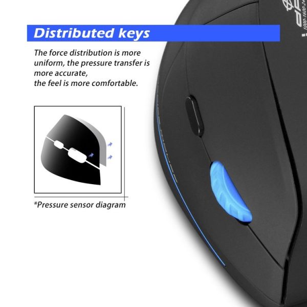 ZELOTES F-35A 6-Buttons Vertical Grip Ergonomic Rechargeable Wireless Mouse (Wireless Version) - Image 10