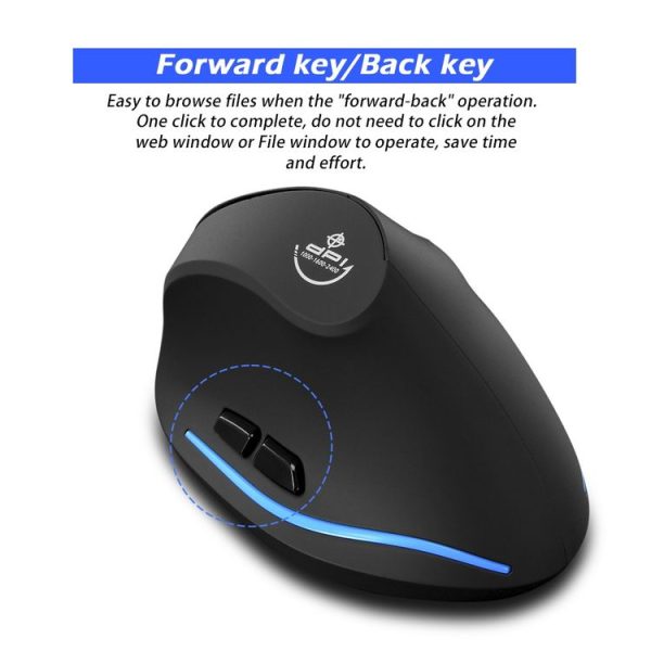 ZELOTES F-35A 6-Buttons Vertical Grip Ergonomic Rechargeable Wireless Mouse (Wireless Version) - Image 11