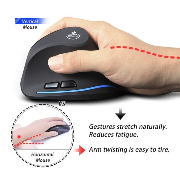 ZELOTES F-35A 6-Buttons Vertical Grip Ergonomic Rechargeable Wireless Mouse (Wireless Version) - Image 6
