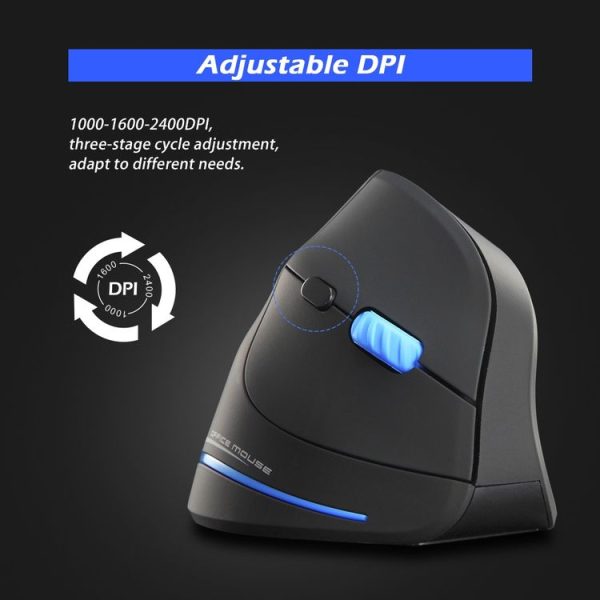 ZELOTES F-35A 6-Buttons Vertical Grip Ergonomic Rechargeable Wireless Mouse (Wireless Version) - Image 8