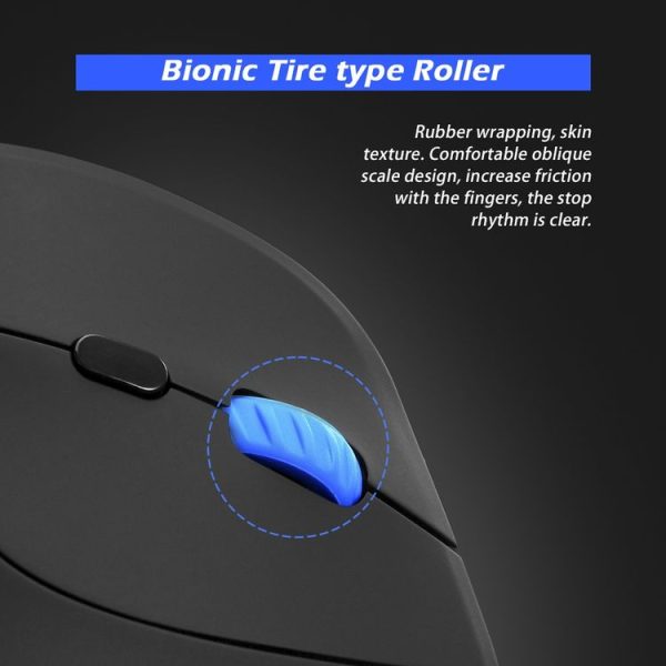 ZELOTES F-35A 6-Buttons Vertical Grip Ergonomic Rechargeable Wireless Mouse (Wireless Version) - Image 9