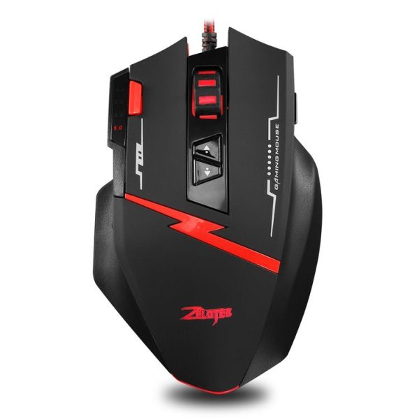 ZELOTES C8 8-buttons Ergonomic Game Programming Custom Wired Mouse (Black)