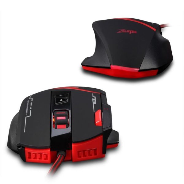 ZELOTES C8 8-buttons Ergonomic Game Programming Custom Wired Mouse (Black) - Image 2
