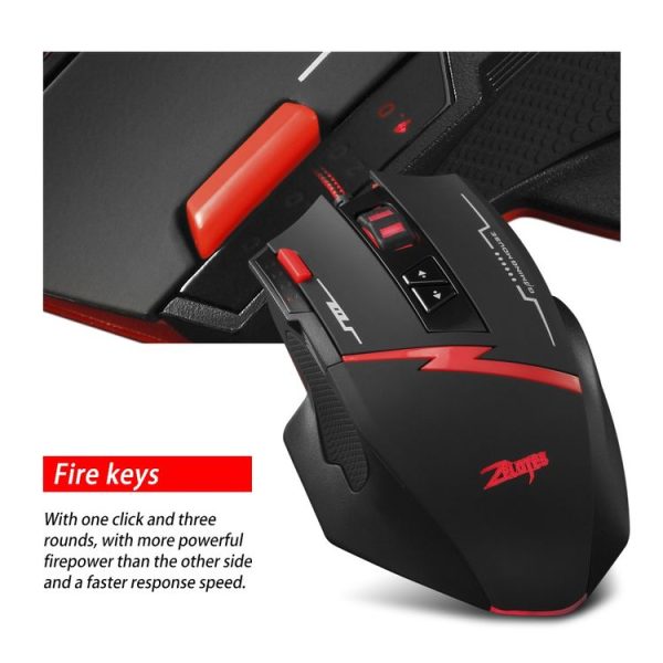 ZELOTES C8 8-buttons Ergonomic Game Programming Custom Wired Mouse (Black) - Image 9