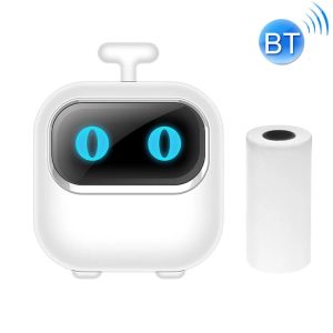Portable Mini Thermal HD Printer Bluetooth Student Error Title Note Photo Printing Label Maker Camera (White)