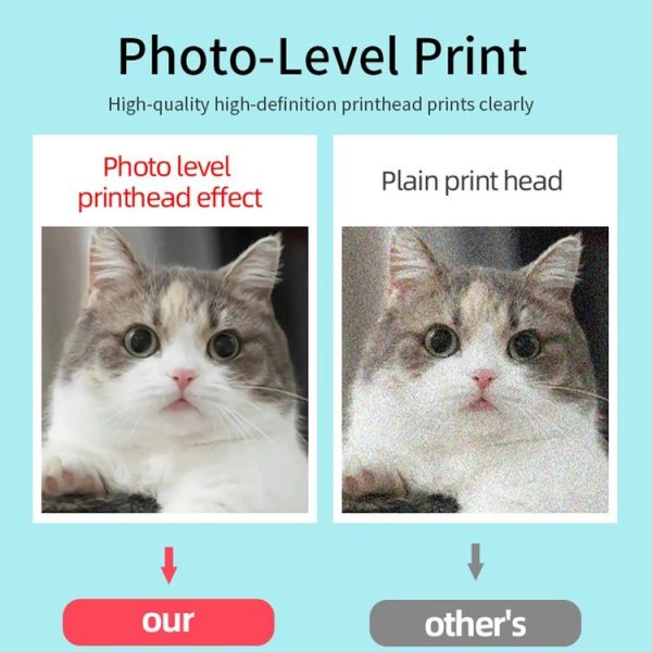 Portable Mini Thermal HD Printer Bluetooth Student Error Title Note Photo Printing Label Maker Camera (White) - Image 11
