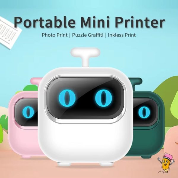 Portable Mini Thermal HD Printer Bluetooth Student Error Title Note Photo Printing Label Maker Camera (White) - Image 3