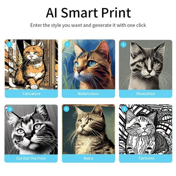 Portable Mini Thermal HD Printer Bluetooth Student Error Title Note Photo Printing Label Maker Camera (White) - Image 9