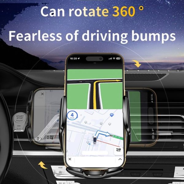 Q96 Car Wireless Charging Cell Phone Navigation Mount, Style: Standard - Image 5