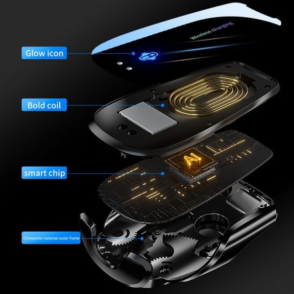 Q96 Car Wireless Charging Cell Phone Navigation Mount, Style: Standard - Image 8