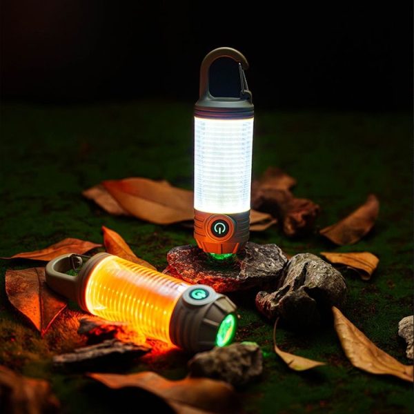 Rechargeable Outdoor Portable LED Camping Light Multifunctional Flashlight (Dark Green) - Image 2