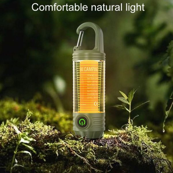 Rechargeable Outdoor Portable LED Camping Light Multifunctional Flashlight (Dark Green) - Image 4