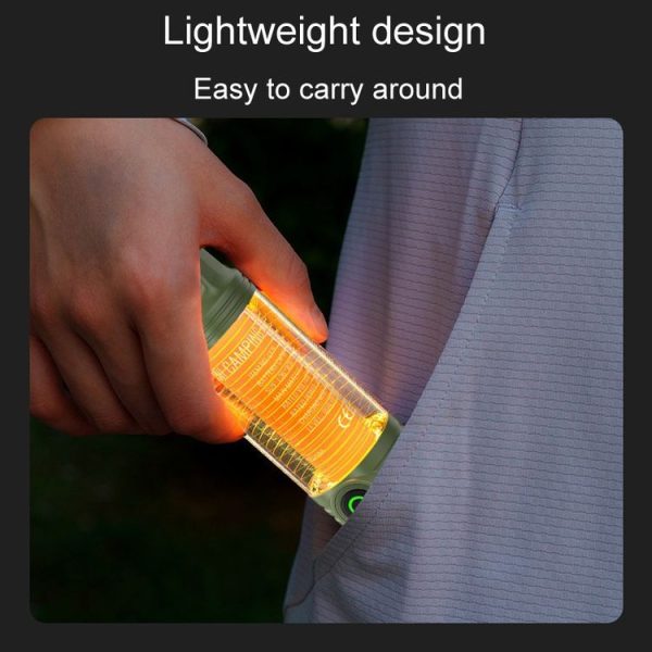 Rechargeable Outdoor Portable LED Camping Light Multifunctional Flashlight (Dark Green) - Image 6
