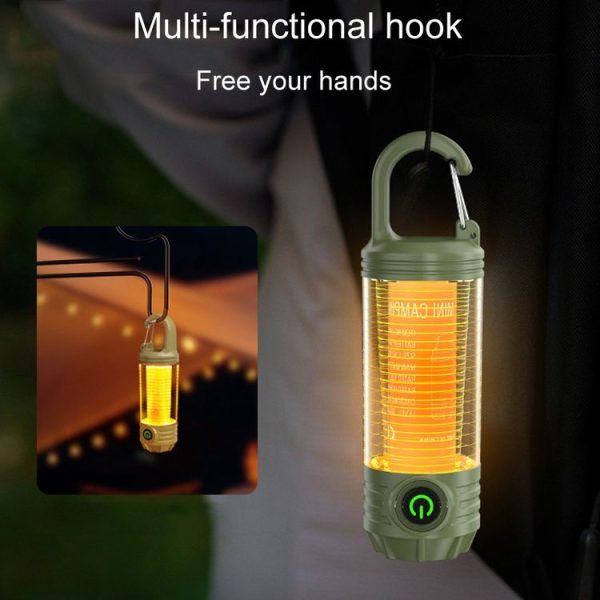 Rechargeable Outdoor Portable LED Camping Light Multifunctional Flashlight (Dark Green) - Image 7