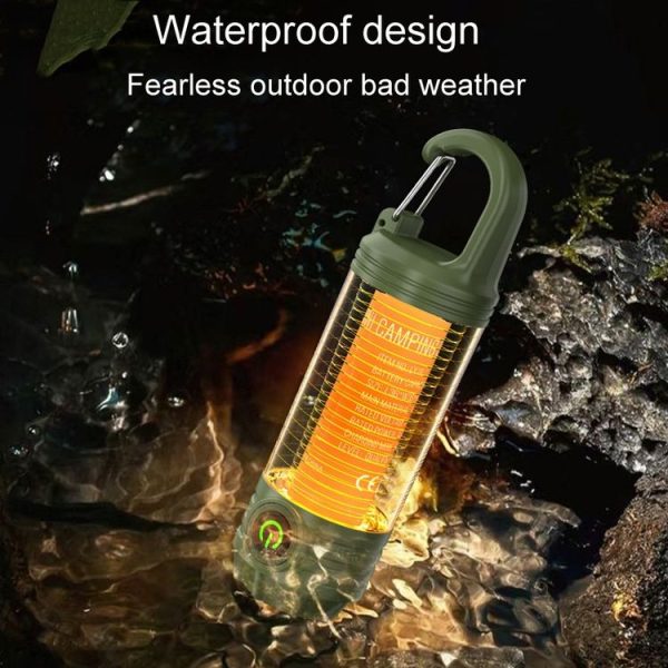 Rechargeable Outdoor Portable LED Camping Light Multifunctional Flashlight (Dark Green) - Image 8