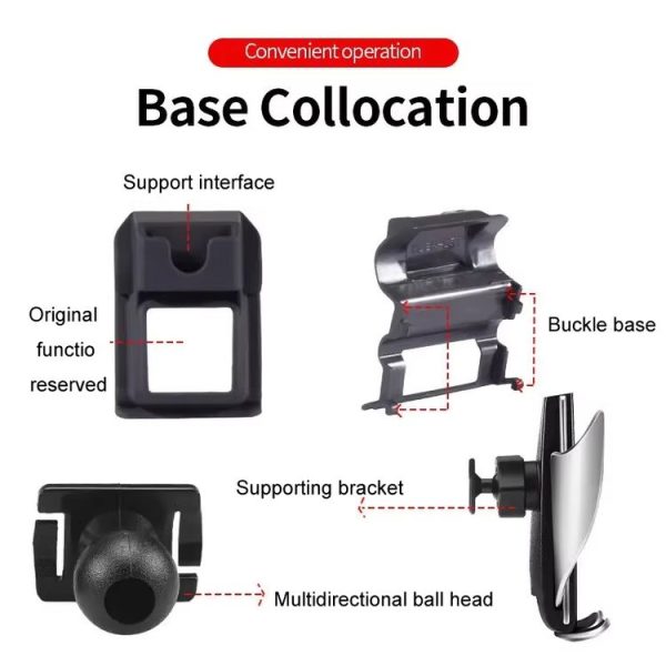BMW Car Air Outlet Modified Mobile Phone Holder Base, Model: 04-08 7 Series - Image 3