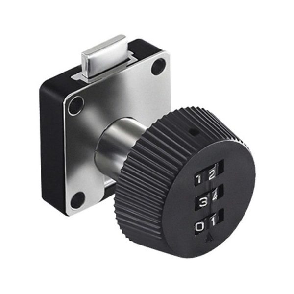 Home Cabinet Desk Drawer Combination Lock Lockers File Security Latches, Style: Black Beveled