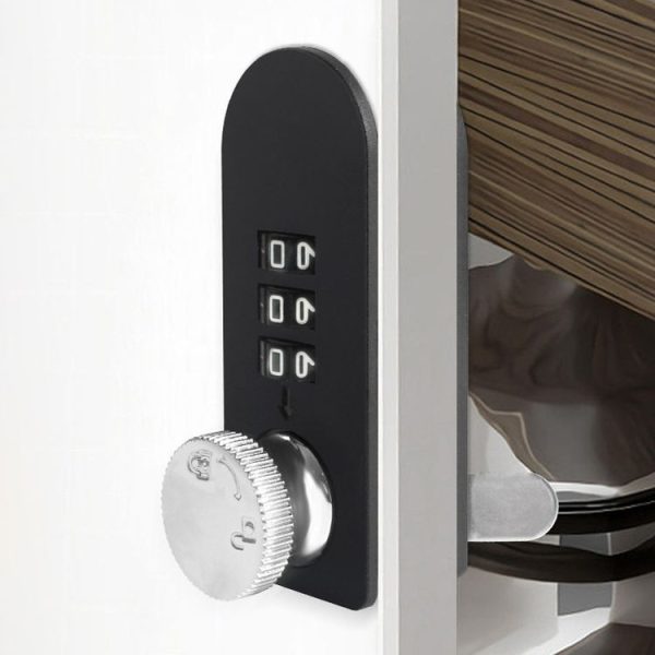 Home Drawer Locker Mechanical Dial And Quarter Turn Combination Lock, Style: Left Turn - Image 2