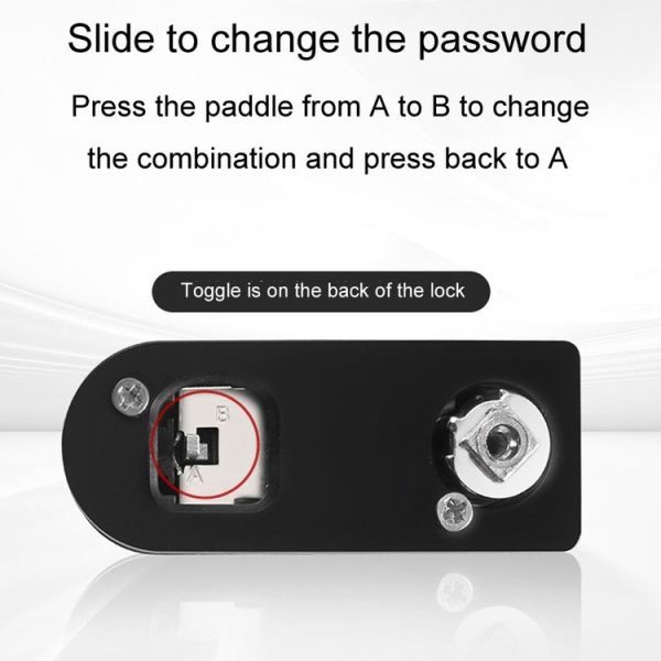 Home Drawer Locker Mechanical Dial And Quarter Turn Combination Lock, Style: Left Turn - Image 5