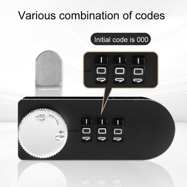 Home Drawer Locker Mechanical Dial And Quarter Turn Combination Lock, Style: Left Turn - Image 6