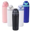 Replacement Lid for Owala Freesi Cup No Leakage One Button Open With Carry Loop (Black) - Image 4